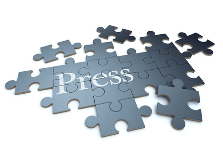 
3D rendering of a forming puzzle with the word News
の写真素材