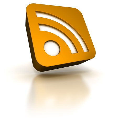 

3D rendering of an orange icon with the RSS symbol
の写真素材