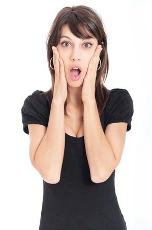 

Shocked attractive young woman exclaiming with her hands around her face

の写真素材