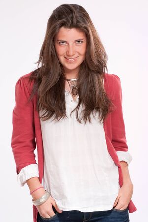 
Portrait of an attractive young smiling brunette
の写真素材