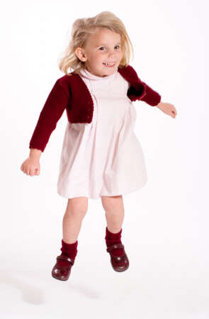 
Jumping cute little blonde girl
の写真素材