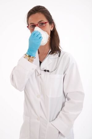 
Female doctor wearing a protective mask and gloves
の写真素材