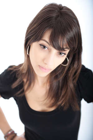 
Close-up portrait of a young cute brunette
の写真素材
