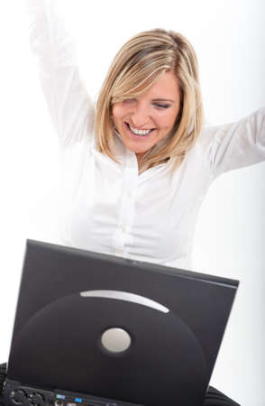 

Portrait of an ecstatic young blonde throwing her arms in a victory gesture

の写真素材