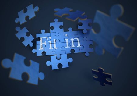 
3D rendering of a forming puzzle with the words fit in
の写真素材