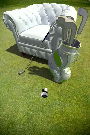 
Club armchair with golf material in the green
の写真素材
