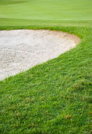 Picture of a golf course, sand trapの写真素材