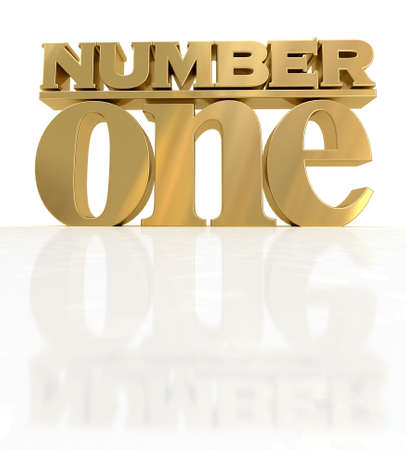 
3D rendering of the words number one in gold
の写真素材