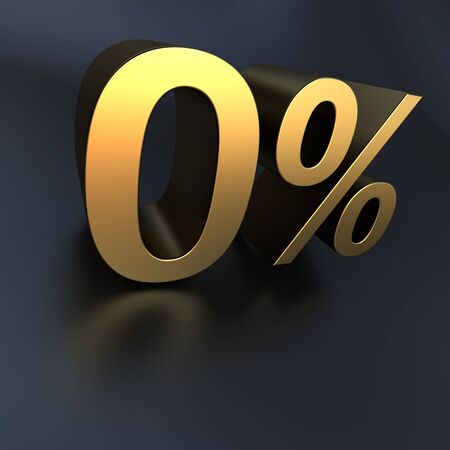 

3D rendering of 0% in metallic texture against a a black background
の写真素材