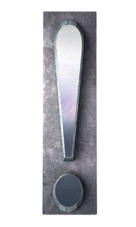 
3D rendering of an exclamation mark in metallic typescript print (part of a matching alphabet)
の写真素材