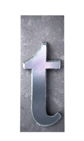 
3D rendering an t  letter in metallic typescript print (part of a matching alphabet)
の写真素材