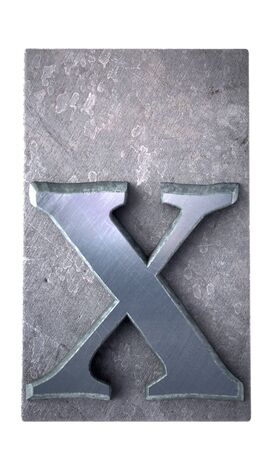 
3D rendering an x  letter in metallic typescript print (part of a matching alphabet)
の写真素材