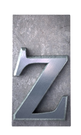 
3D rendering an z  letter in metallic typescript print (part of a matching alphabet)
の写真素材