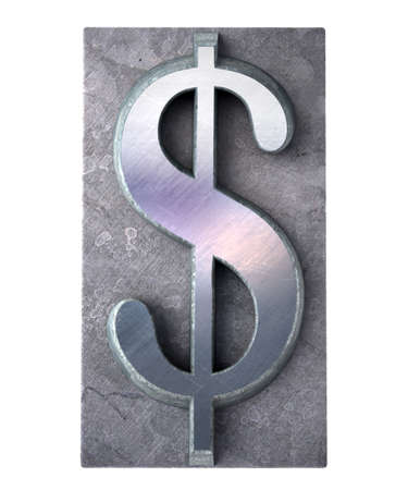 
3D rendering of the dollar currency symbol in metallic typescript print
の写真素材