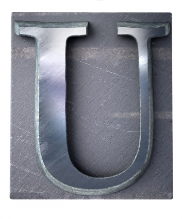 
3D rendering an upper case U   letter in metallic typescript print (part of a matching alphabet)
の写真素材