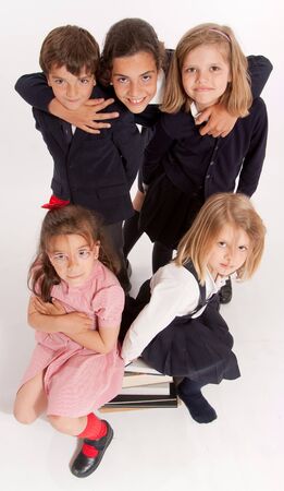 
A group of 5 schoolchildren of different ages
の写真素材