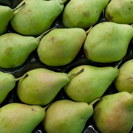 Pears in a market stallの写真素材