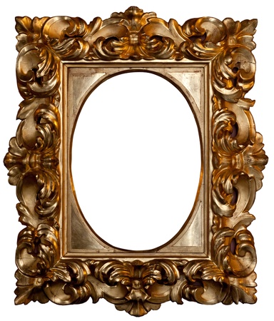 Beautiful rounded gilded frame  の写真素材