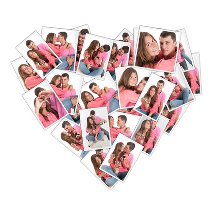 Heart shaped collage with pictures of a young couple

の写真素材