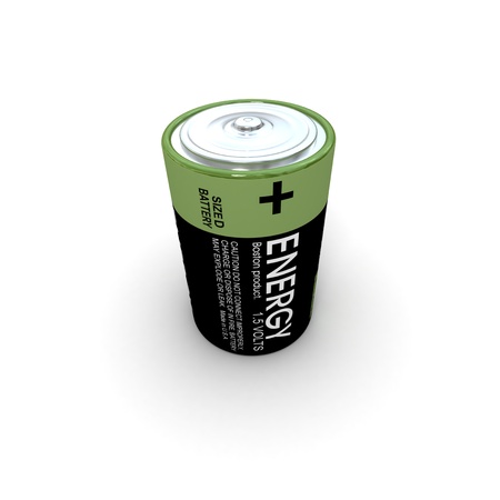 3D rendering of alkaline batteryの写真素材
