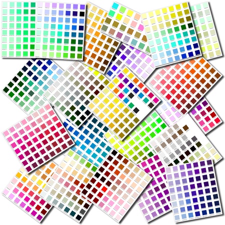 Collection of color swatchesの写真素材