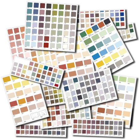 Collection of color swatchesの写真素材