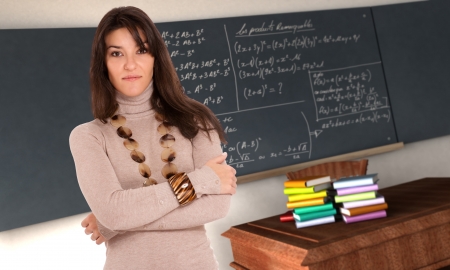 
Attractive young brunette in a classroom
の写真素材