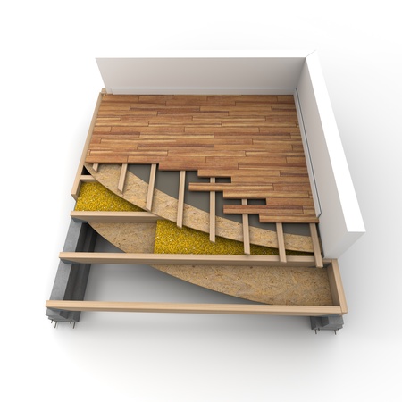 3D rendering of construction flooring detailsの写真素材