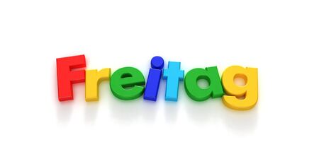 

Freitag (Friday in German) written in colourful letter magnets

の写真素材