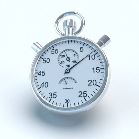 3D rendering of an stopwatch ticking seconds awayの写真素材