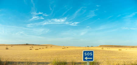 Harvest time for wheat in Spainの写真素材