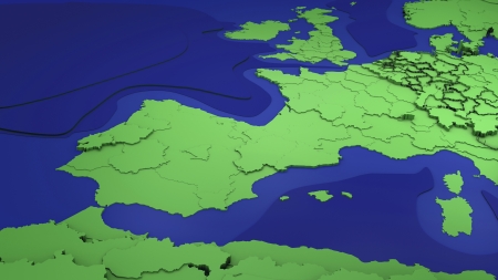 

Map showing western Europe countries and North Africa

