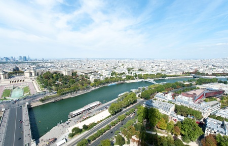 View of Paris from the Eiffel towerの写真素材