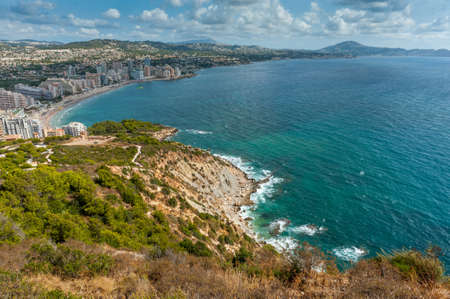Coastal Mediterranean bay in Calpeの写真素材