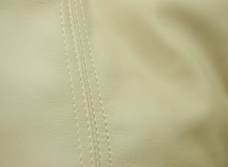 Close up shot on beige leatherの写真素材