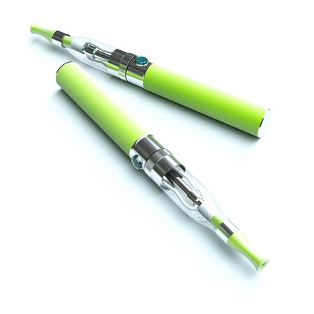 3D rendering of a pair of e-cigarettesの写真素材