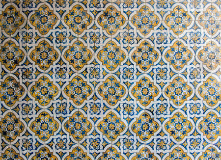 Ancient mosaic in beautiful colors, ideal for backgroundsの写真素材