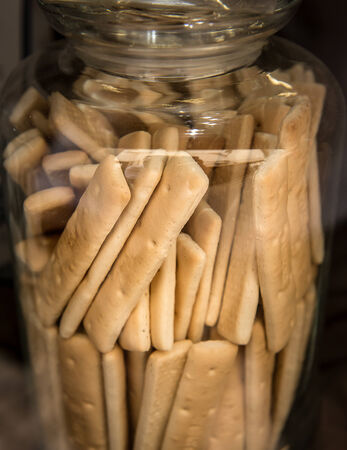 Cookies in a glass jarの写真素材