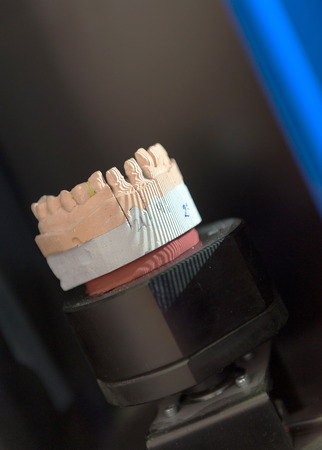 Technical shots on a dental prothetic laboratoryの写真素材