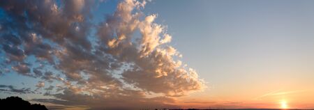 Beautiful sky at sunsetの写真素材