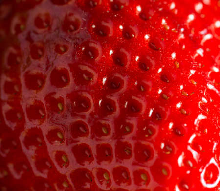 Macro shot on a strawberry, ideal for textureの写真素材