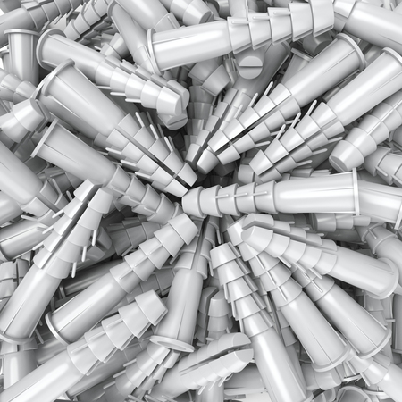 3D rendering of a heap of dowels
