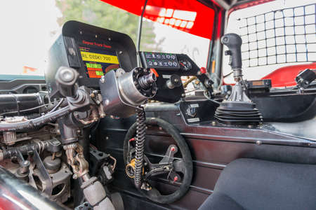 MADRID, SPAIN - OCTOBER 3 2015. XXIX European Truck racing Championship, Jarama circuit.のeditorial素材