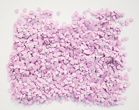 3D rendering of a group of pink hearts