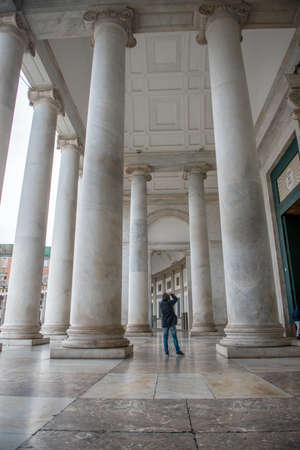 San Francisco di Paola portico taken from the colonnadeのeditorial素材