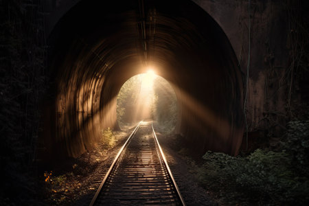 the proverbial light at the end of the tunnel, generative, aiの素材