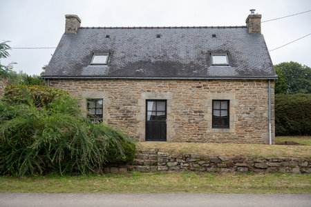 Typical French Britton stone cottageの写真素材