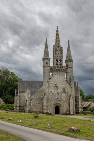 Beautiful ancient chapel Saint Fiacre in Brittanyの写真素材