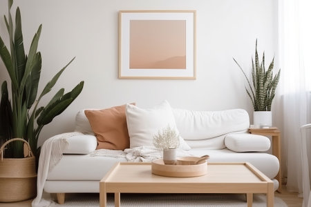 Minimalist interior design decor, generative aiの素材