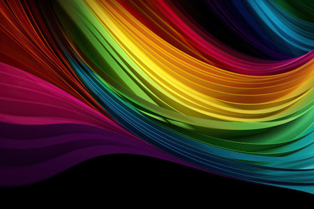 Multicolored abstract fluid background ideal for backdrops, generative aiの素材